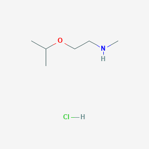 molecular formula C6H16ClNO B2669045 N-Methyl-2-propan-2-yloxyethanamine;hydrochloride CAS No. 2375270-54-3