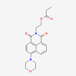 molecular formula C21H22N2O5 B2669048 2-(6-Morpholin-4-yl-1,3-dioxobenzo[de]isoquinolin-2-yl)ethyl propanoate CAS No. 312606-19-2