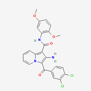 2-amino-3-(3,4-dichlorobenzoyl)-N-(2,5-dimethoxyphenyl)indolizine-1-carboxamide