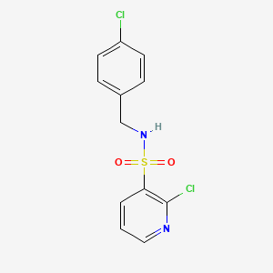 molecular formula C12H10Cl2N2O2S B2669061 2-chloro-N-[(4-chlorophenyl)methyl]pyridine-3-sulfonamide CAS No. 1154736-52-3