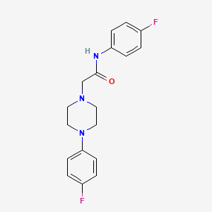 molecular formula C18H19F2N3O B2669063 N-(4-氟苯基)-2-[4-(4-氟苯基)哌嗪-1-基]乙酰胺 CAS No. 303091-62-5