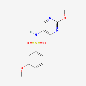 molecular formula C12H13N3O4S B2669064 3-methoxy-N-(2-methoxypyrimidin-5-yl)benzenesulfonamide CAS No. 1421499-44-6