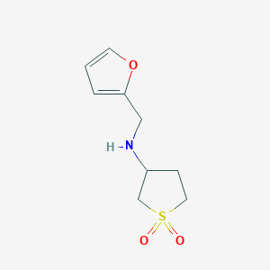 molecular formula C9H13NO3S B2669066 (1,1-Dioxo-tetrahydro-1lambda*6*-thiophen-3-yl)-furan-2-ylmethyl-amine CAS No. 727982-72-1