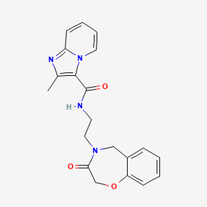 2-methyl-N-(2-(3-oxo-2,3-dihydrobenzo[f][1,4]oxazepin-4(5H)-yl)ethyl)imidazo[1,2-a]pyridine-3-carboxamide