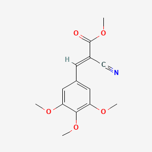 molecular formula C14H15NO5 B2669079 methyl (2E)-2-cyano-3-(3,4,5-trimethoxyphenyl)acrylate CAS No. 107115-22-0