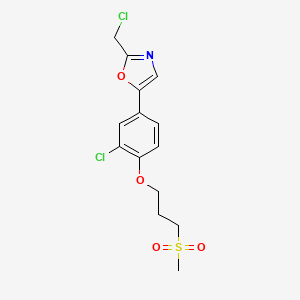 2-(Chloromethyl)-5-[3-chloro-4-(3-methylsulfonylpropoxy)phenyl]-1,3-oxazole