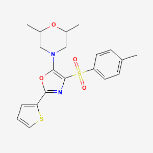 2,6-dimethyl-4-[4-(4-methylbenzenesulfonyl)-2-(thiophen-2-yl)-1,3-oxazol-5-yl]morpholine