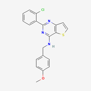 molecular formula C20H16ClN3OS B2669088 2-(2-chlorophenyl)-N-[(4-methoxyphenyl)methyl]thieno[3,2-d]pyrimidin-4-amine CAS No. 691869-13-3