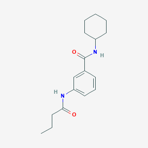 molecular formula C17H24N2O2 B266909 3-(butyrylamino)-N-cyclohexylbenzamide 