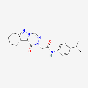 2-{1-oxo-1H,2H,7H,8H,9H,10H-[1,2,4]triazino[4,5-b]indazol-2-yl}-N-[4-(propan-2-yl)phenyl]acetamide