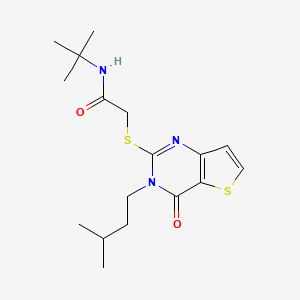 N-tert-butyl-2-{[3-(3-methylbutyl)-4-oxo-3,4-dihydrothieno[3,2-d]pyrimidin-2-yl]sulfanyl}acetamide