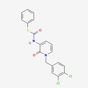 S-phenyl N-[1-(3,4-dichlorobenzyl)-2-oxo-1,2-dihydro-3-pyridinyl]carbamothioate