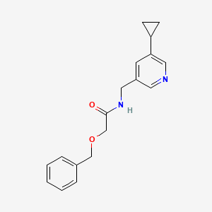 molecular formula C18H20N2O2 B2669125 2-(benzyloxy)-N-((5-cyclopropylpyridin-3-yl)methyl)acetamide CAS No. 2034570-02-8