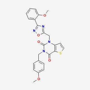 molecular formula C24H20N4O5S B2669127 N-cyclohexyl-N-methyl-2-[2-oxo-5-(pyrrolidin-1-ylcarbonyl)-1,3-benzoxazol-3(2H)-yl]acetamide CAS No. 1251633-28-9