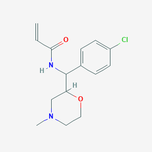 N-[(4-Chlorophenyl)-(4-methylmorpholin-2-yl)methyl]prop-2-enamide