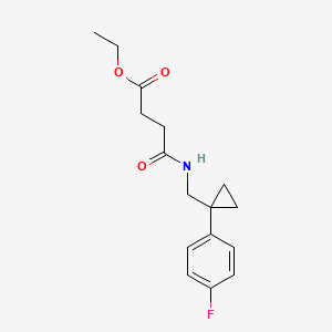 Ethyl 4-(((1-(4-fluorophenyl)cyclopropyl)methyl)amino)-4-oxobutanoate