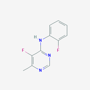 molecular formula C11H9F2N3 B2669154 5-Fluoro-N-(2-fluorophenyl)-6-methylpyrimidin-4-amine CAS No. 2415602-65-0