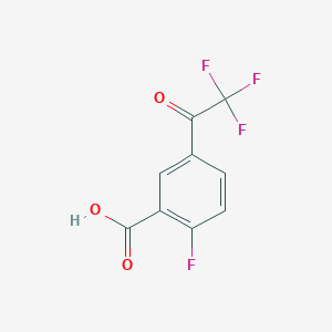 molecular formula C9H4F4O3 B2669156 2-氟-5-(三氟乙酰)苯甲酸 CAS No. 1543093-16-8