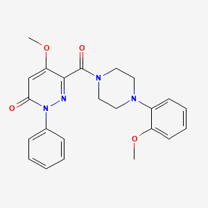 molecular formula C23H24N4O4 B2669158 5-Methoxy-6-[4-(2-methoxyphenyl)piperazine-1-carbonyl]-2-phenylpyridazin-3-one CAS No. 941944-21-4