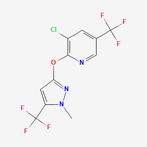 molecular formula C11H6ClF6N3O B2669161 3-氰基-N-((3-环戊基-4-氧代-3,4-二氢邻苯二嗪-1-基)甲基)苯甲酰胺 CAS No. 306978-32-5