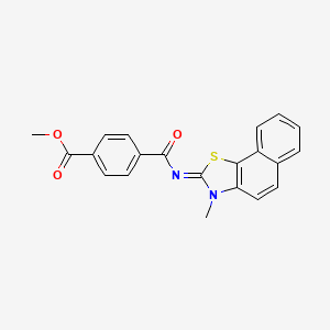 molecular formula C21H16N2O3S B2669167 (E)-methyl 4-((3-methylnaphtho[2,1-d]thiazol-2(3H)-ylidene)carbamoyl)benzoate CAS No. 441290-88-6