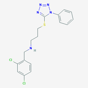 molecular formula C17H17Cl2N5S B266924 N-(2,4-dichlorobenzyl)-N-{3-[(1-phenyl-1H-tetraazol-5-yl)sulfanyl]propyl}amine 