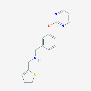 molecular formula C16H15N3OS B266925 N-[3-(2-pyrimidinyloxy)benzyl]-N-(2-thienylmethyl)amine 