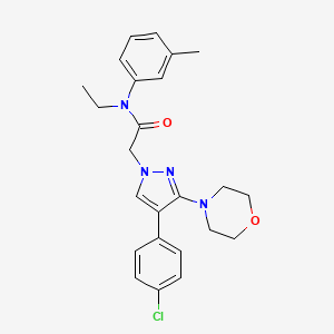 2-[4-(4-chlorophenyl)-3-(morpholin-4-yl)-1H-pyrazol-1-yl]-N-ethyl-N-(3-methylphenyl)acetamide