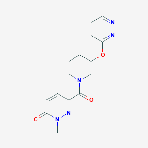 molecular formula C15H17N5O3 B2669255 2-甲基-6-(3-(吡啶并[1,2-c][1,2,4]三嗪-3-氧基)哌啶-1-甲酰)吡啶并[1,2-c][1,2,4]三嗪-3(2H)-酮 CAS No. 2034501-52-3