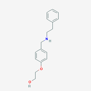molecular formula C17H21NO2 B266926 2-(4-{[(2-Phenylethyl)amino]methyl}phenoxy)ethanol 