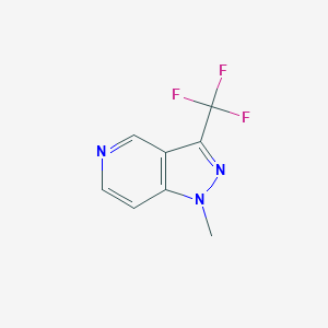 molecular formula C8H6F3N3 B2669284 1-Methyl-3-(trifluoromethyl)-1H-pyrazolo[4,3-c]pyridine CAS No. 230305-87-0