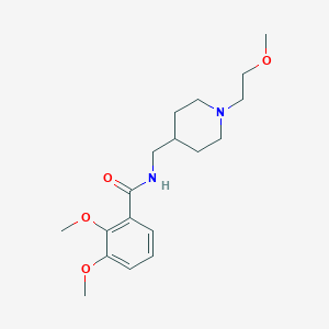 molecular formula C18H28N2O4 B2669286 2,3-dimethoxy-N-((1-(2-methoxyethyl)piperidin-4-yl)methyl)benzamide CAS No. 953930-35-3