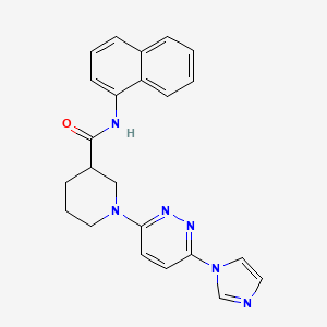molecular formula C23H22N6O B2669288 1-(6-(1H-imidazol-1-yl)pyridazin-3-yl)-N-(naphthalen-1-yl)piperidine-3-carboxamide CAS No. 1286699-45-3