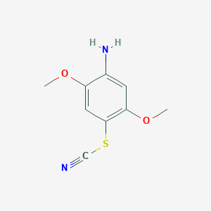 molecular formula C9H10N2O2S B2669293 (4-Amino-2,5-dimethoxyphenyl) thiocyanate CAS No. 2309465-23-2