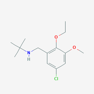 molecular formula C14H22ClNO2 B266930 N-(tert-butyl)-N-(5-chloro-2-ethoxy-3-methoxybenzyl)amine 