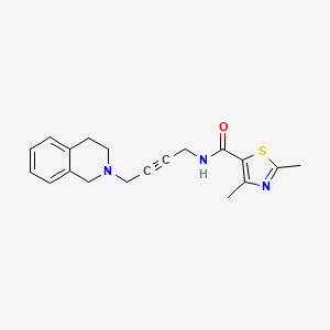molecular formula C19H21N3OS B2669314 N-(4-(3,4-dihydroisoquinolin-2(1H)-yl)but-2-yn-1-yl)-2,4-dimethylthiazole-5-carboxamide CAS No. 1351608-59-7