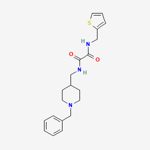 molecular formula C20H25N3O2S B2669344 N1-((1-benzylpiperidin-4-yl)methyl)-N2-(thiophen-2-ylmethyl)oxalamide CAS No. 953138-72-2