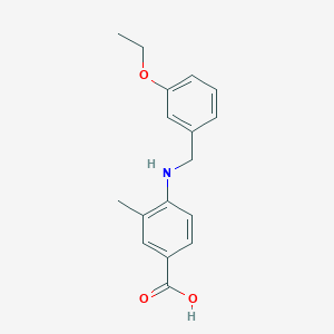 molecular formula C17H19NO3 B266937 4-[(3-Ethoxybenzyl)amino]-3-methylbenzoic acid 