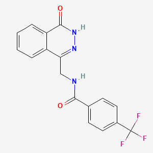 molecular formula C17H12F3N3O2 B2669376 N-[(4-氧代-3H-邻苯二嗪-1-基)甲基]-4-(三氟甲基)苯甲酰胺 CAS No. 933229-34-6