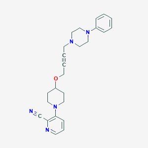 3-(4-{[4-(4-Phenylpiperazin-1-yl)but-2-yn-1-yl]oxy}piperidin-1-yl)pyridine-2-carbonitrile