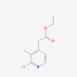 molecular formula C10H12ClNO2 B2669380 Ethyl 2-(2-chloro-3-methylpyridin-4-YL)acetate CAS No. 1261471-41-3