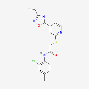 N-(2-chloro-4-methylphenyl)-2-((4-(3-ethyl-1,2,4-oxadiazol-5-yl)pyridin-2-yl)thio)acetamide