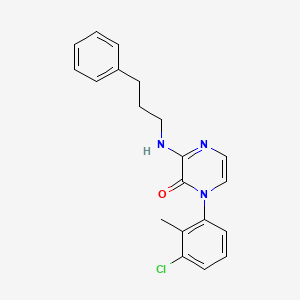 molecular formula C20H20ClN3O B2669387 1-(3-chloro-2-methylphenyl)-3-[(3-phenylpropyl)amino]pyrazin-2(1H)-one CAS No. 899950-46-0