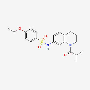 molecular formula C21H26N2O4S B2669391 4-ethoxy-N-(1-isobutyryl-1,2,3,4-tetrahydroquinolin-7-yl)benzenesulfonamide CAS No. 1026290-91-4