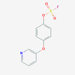 molecular formula C11H8FNO4S B2669398 3-(4-Fluorosulfonyloxyphenoxy)pyridine CAS No. 2411268-15-8