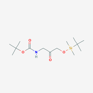 molecular formula C14H29NO4Si B2669402 tert-Butyl (3-((tert-butyldimethylsilyl)oxy)-2-oxopropyl)carbamate CAS No. 184429-84-3