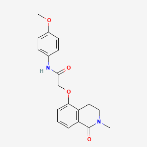 molecular formula C19H20N2O4 B2669414 N-(4-methoxyphenyl)-2-((2-methyl-1-oxo-1,2,3,4-tetrahydroisoquinolin-5-yl)oxy)acetamide CAS No. 850904-70-0