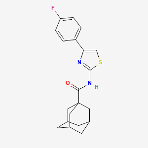 molecular formula C20H21FN2OS B2669416 N-[4-(4-氟苯基)-1,3-噻唑-2-基]金刚烷-1-甲酰胺 CAS No. 310414-37-0