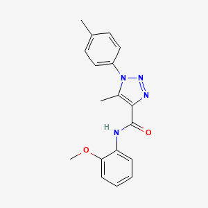 molecular formula C18H18N4O2 B2669426 N-(2-methoxyphenyl)-5-methyl-1-(4-methylphenyl)triazole-4-carboxamide CAS No. 871323-28-3