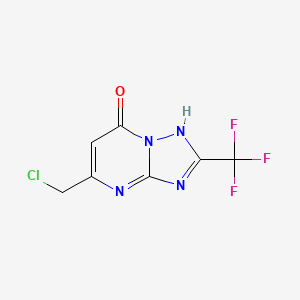molecular formula C7H4ClF3N4O B2669427 5-(氯甲基)-2-(三氟甲基)-[1,2,4]三唑并[1,5-A]嘧啶-7(4H)-酮 CAS No. 561009-04-9